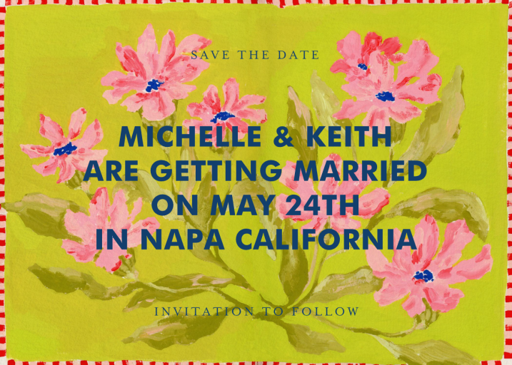 Pink and Chartreuse - Invitation by Iris + Marie