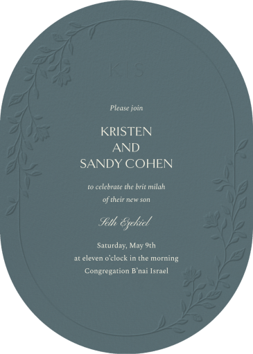 Ornate Vines - Bris/Baby Naming Invitation by Paperless Post