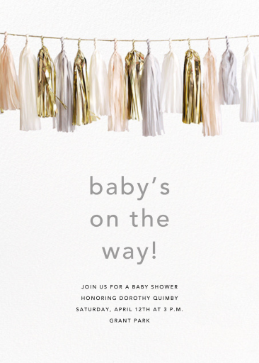 Glimmer (Tall) - Baby Shower Invitation by confettisystem