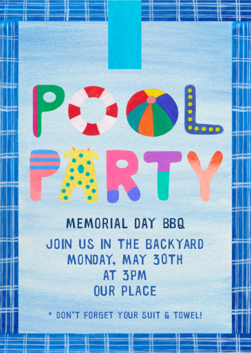Pool Party - Memorial Day Invitation by Paperless Post