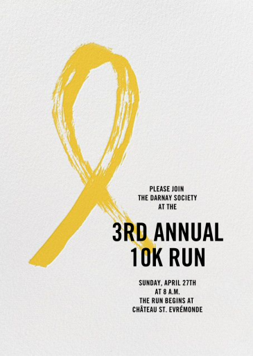 Brushstroke Ribbon - Fundraiser Invitation by Paperless Post