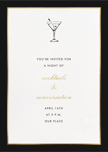 Oro (Tall) - Cocktail Party Invitation by Paperless Post