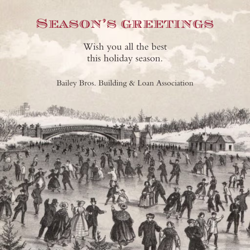 Central Park Skating Square - Business Holiday Card by John Derian
