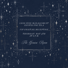 Twinkling Stars - Dining & Drinks Invitation by Paperless Post