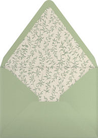 Minimal Leafy Wedding Invitation Envelope