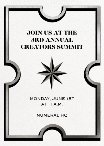 Octogram - Conference Invitation by Jonathan Adler