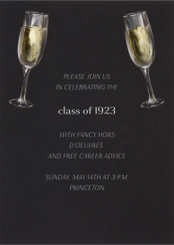 Champagne Glasses - Graduation Party Invitation by Paperless Post