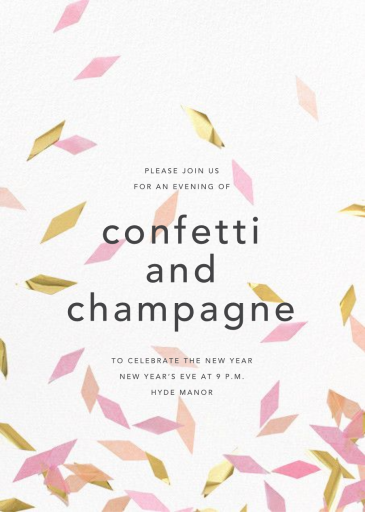 Flutter - New Year's Eve Invitation by CONFETTISYSTEM