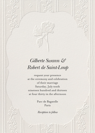 Floral Filigree Frame - Wedding Invitation by Emily Baird