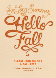 So Long Summer, Hello Fall by Paperless Post