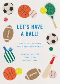 Sporty Frame - Birthday Invitation by Meri Meri
