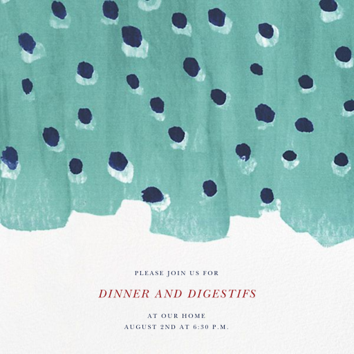 Silk a Pois - Cocktail Party Invitation by Oscar de la Renta