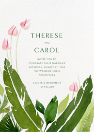 Anthurium - Wedding Invitation by Paperless Post