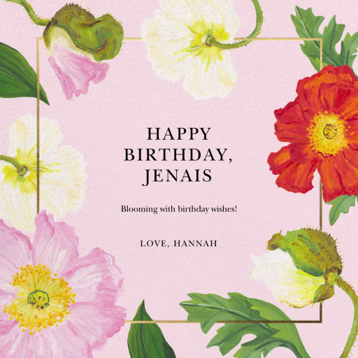 Windflower - Birthday Card by Oscar de la Renta
