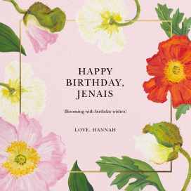 Windflower - Birthday Card by Oscar de la Renta