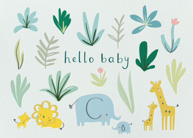 Safari Scene - Baby Shower Invitation by Little Cube