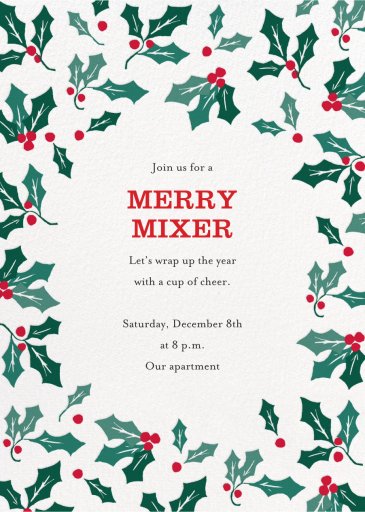 Haul out the Holly - Holiday Party Invitation by Meri Meri