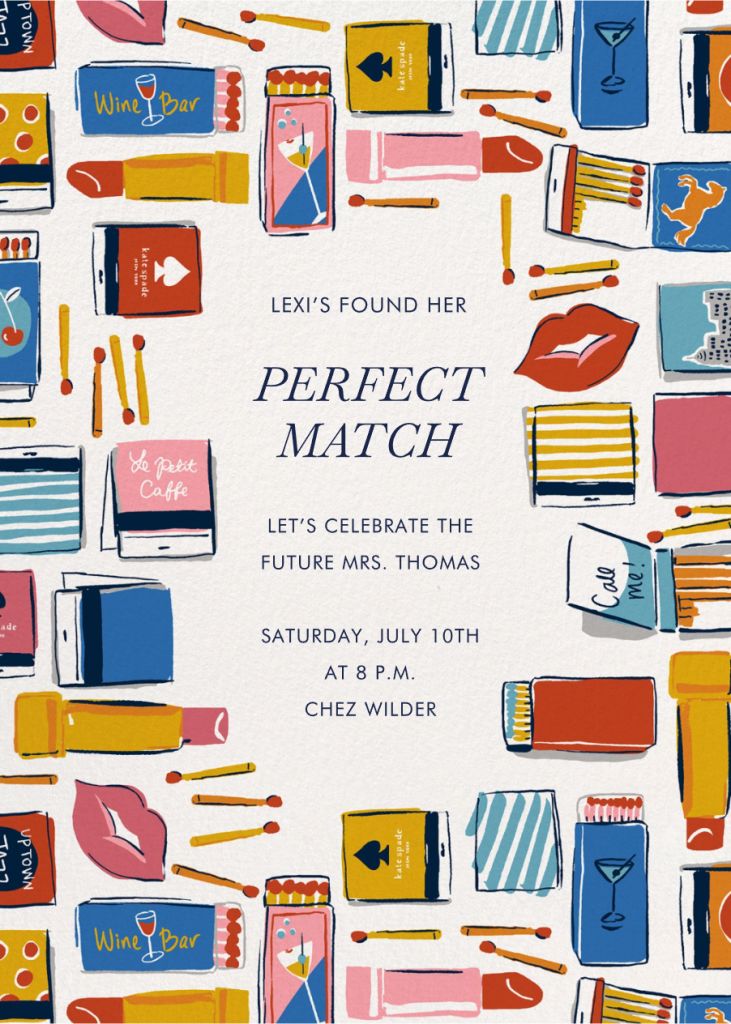 Matchboxes Invitation