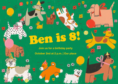 Doggos - Birthday Invitation by Tess Smith-Roberts