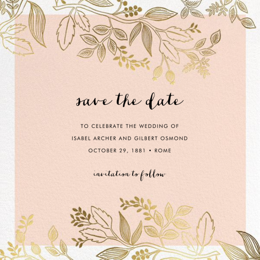 Queen Anne (Square) - Save the Date by Rifle Paper Co.