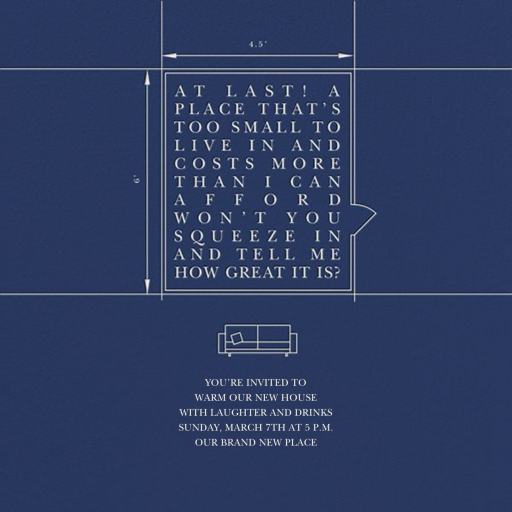 A Humble Housewarming - Housewarming Invitation by Derek Blasberg