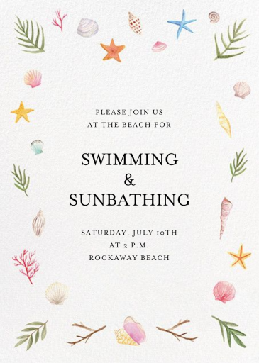 Seashells - Invitation by Paper Source