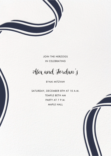 Ellis Hall II - Bar & Bat Mitzvah Invitation by kate spade new york