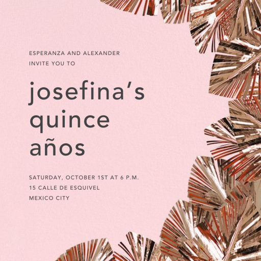 Shimmer - Quinceañera Invitation by CONFETTISYSTEM