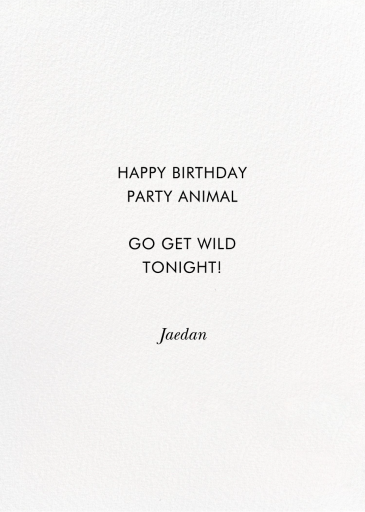 Cool Cats - Birthday Card by Rifle Paper Co. - Back