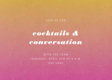 Gradient Full Horizontal - Cocktail Party Invitation by Paperless Post