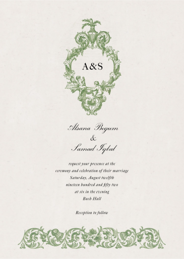 Cherub’s Crest - Wedding Invitation by John Derian