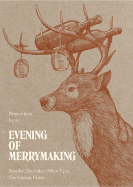 Buck and Wine - Holiday Party Invitation by Paperless Post