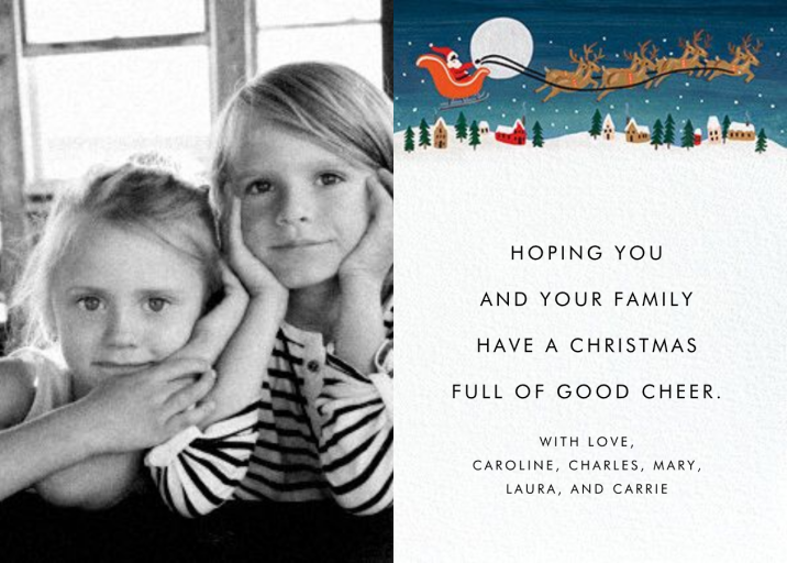 Santa by Moonlight (Photo) - Holiday Card by Rifle Paper Co.