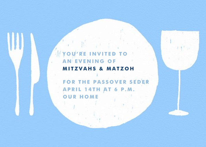 Place Setting - Passover Invitation by Paperless Post