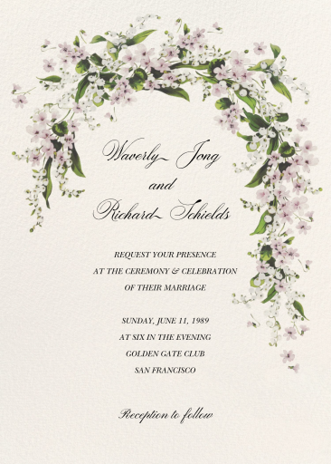 Vintage Petals - Invitation by  Monique Lhuillier
