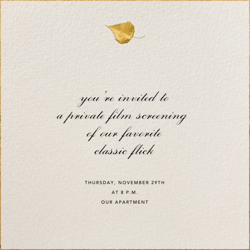 Gold Leaf - Party Invitation by Paperless Post