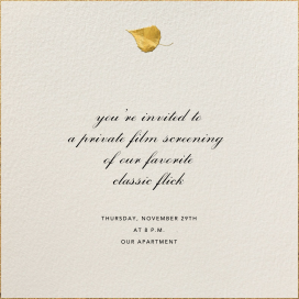 Gold Leaf - Fall Party Invitation by Paperless Post