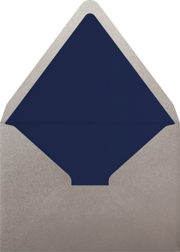 Navy Silver Geometric Invitation Envelope