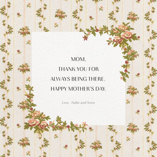 Charlotte (Square) - Mother's Day Card by Brock Collection