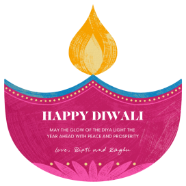 Diya Lamp - Diwali Card by Paperless Post
