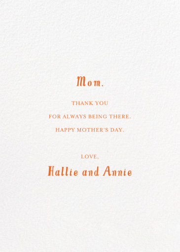 Flower You? - Mother's Day Card by Mr. Boddington's Studio - Back