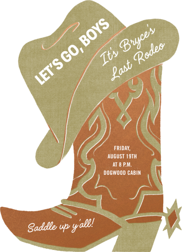 Rodeo - Bachelor Party Invitation by Paperless Post