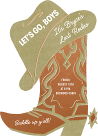 Rodeo - Bachelor Party Invitation by Paperless Post
