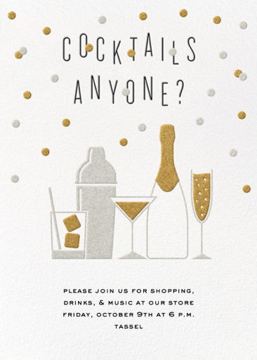 A Cocktail Party - Retail Event Invitation by crate_barrel