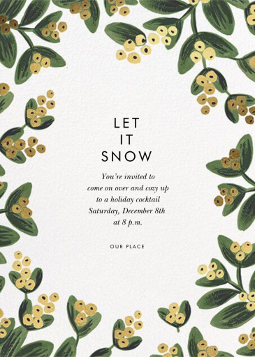 Mistletoe Gold - Holiday Party Invitation by Rifle Paper Co.