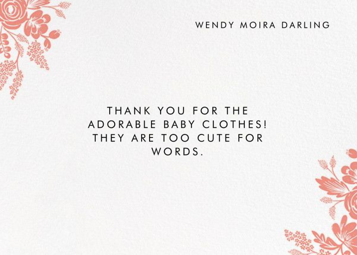 Heather and Lace (Photo Stationery) - Stationery by Rifle Paper Co. - Back