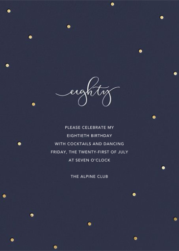 Milestone Dots - 80th Birthday Invitation by Sugar Paper