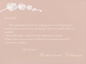 Orchid - Thank You Card by Paperless Post