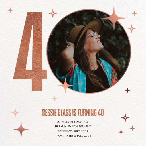 40th (Photo) Milestone - Birthday Invitation by Paperless Post