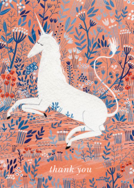 Unicorn (Yelena Bryksenkova) - Thank You Card by Red Cap Cards